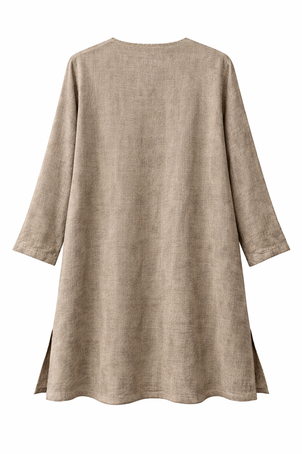 Pamuk Keten Tunik (Kahve)