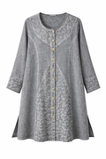 Pamuk Keten Tunik (Gri)