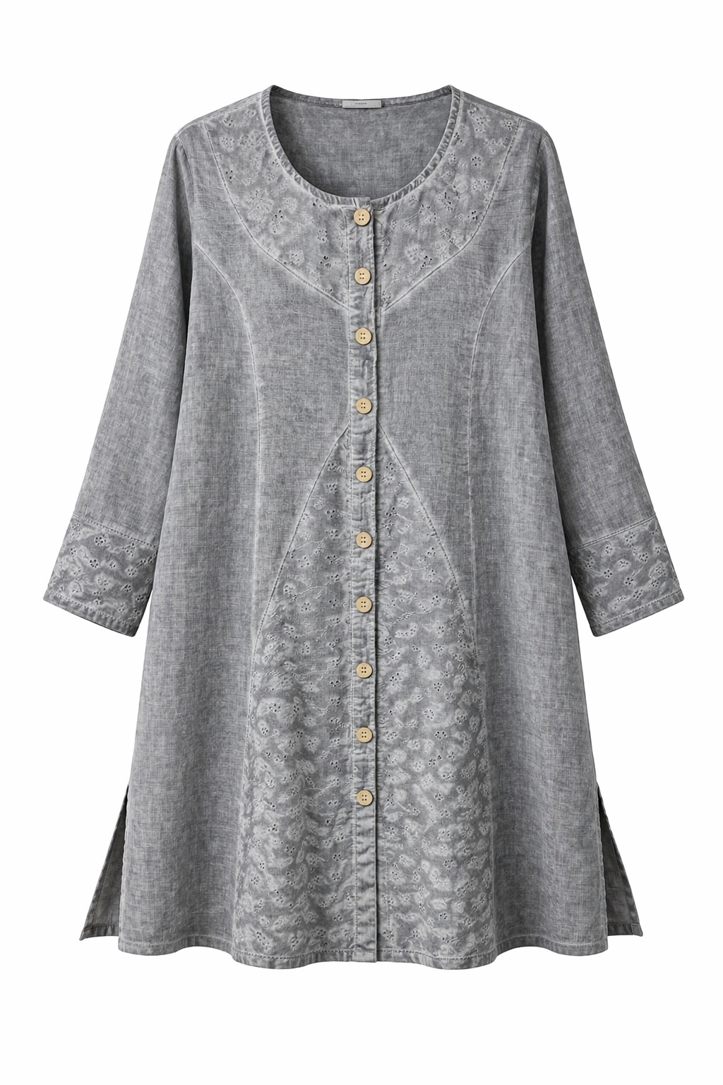 Pamuk Keten Tunik (Gri)
