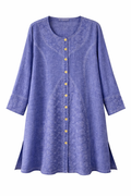 Pamuk Keten Tunik (Mavi)